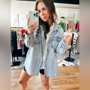 Light Denim Oversized Jacket- NWT